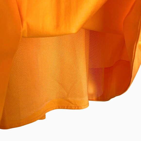 FOR LOVE & LEMONS Clementine Ruffled Tie Back Mini Dress Orange - Picture 12 of 14